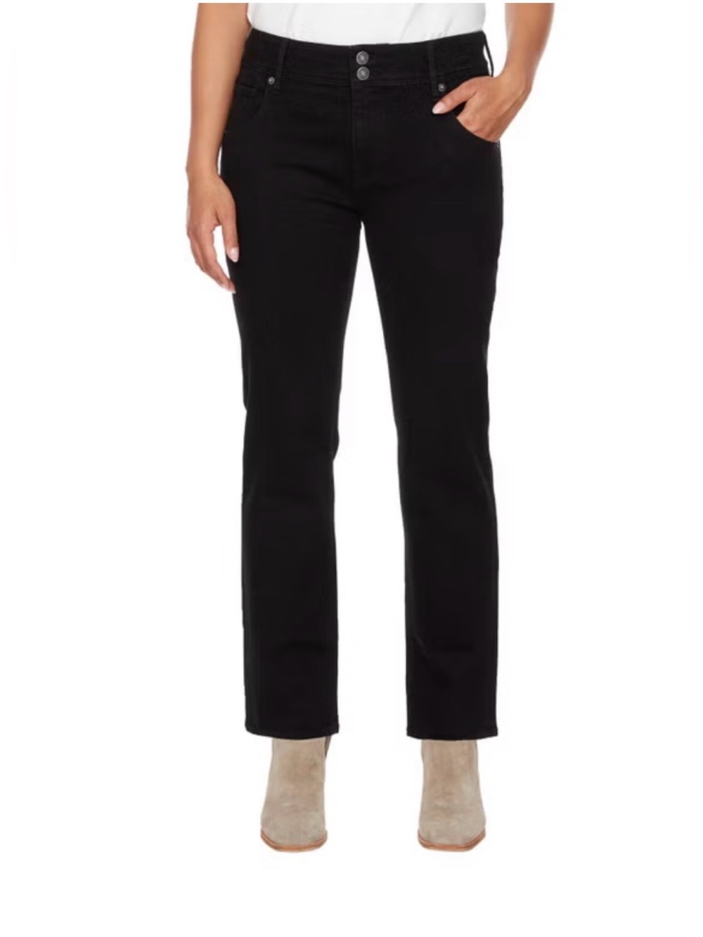 NWOT Hudson Slim straight Flap Pocket Jeans Black - Size 14